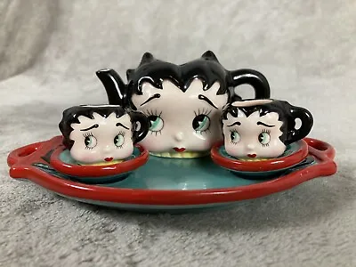 Vandor Betty Boop Mini Tea Set King Features 6 Pc No Box 1995 Teapot • $35