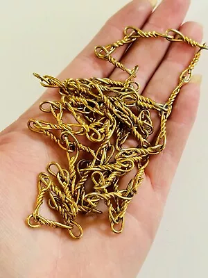 Monet Necklace VTG Statement Gold Tone Intertwined Chain Bold Designer Rare 60s • $28