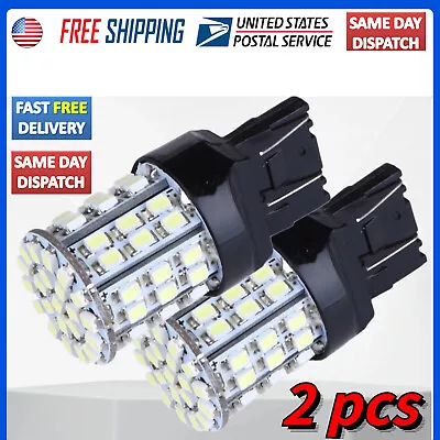 2pc 7443 50 SMD Turnning Tail Stop Lights Brake LED Bulb Lamps Backup W21W WHITE • $9.39