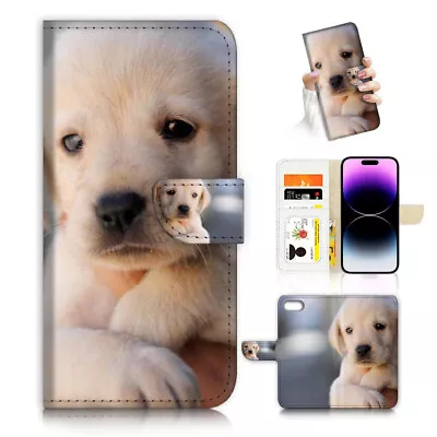 ( For IPod Touch 5 6 7 ) Wallet Flip Case Cover AJ26022 Puppy Dog Labrador • $16.99