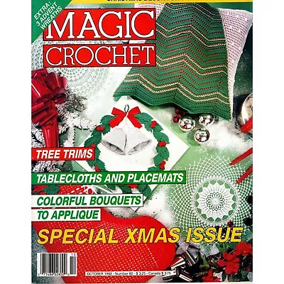 Magic Crochet Christmas 1992 Magazine Tablecloth Doilies Mother And Child Bel • $9
