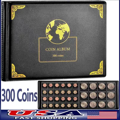 300 Pocket Folder Money Holder Coins Storage Book High-Capacity Collection Album • $11.99