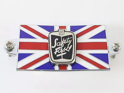 MG Safety Fast British Flag 2  Metal Emblem Badge • $85
