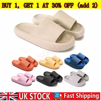 Unisex Sandals Ultra-Soft Slippers Extra.Cloud Shoes Anti-Slip PILLOW SLIDES UK • £6.97