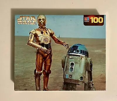 Complete Star Wars R2-D2 C3P0 Droid Puzzle 100 Piece Milton Bradley Vintage • $21