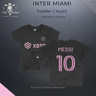 Miami XBTO Leo Messi | T-Shirt Toddler & Youth Unisex Lionel Messi T-Shirt Black • $21.97