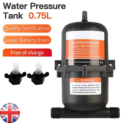 Water Accumulator Tank Marine RV Pressurized Tank Water Pump 0.75L UK • £26.99