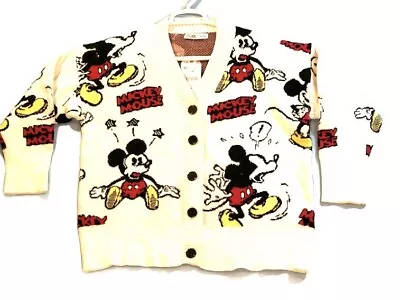 ZREDABA Mickey Mouse V Neck Button Front Long Sleeve Cardigan Women's Size M NWT • $59