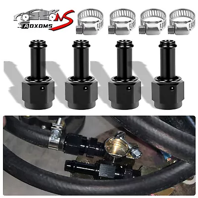 6AN AN6 Female Straight To 3/8  5/16   Swivel Hose Barb Fitting Adapter 4Pcs • $14.99