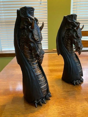 $30 • Buy Gothic Dragon Pillar Candle Holders