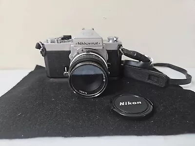 VINTAGE Nikon Nikkormat FT2 Silver Film SLR Camera W/ Nikkor 50mm F/1.2 Lens • $129.99