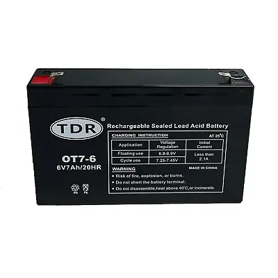OT7-6 6V 7AH Sealed Lead-Acid Battery AGM For UPS APC Alarm Toy Car 7ah 20hr • $32.95