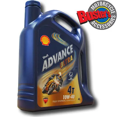 £37.99 • Buy Shell Advance Ultra 10w/40 4T Fully Synthetic Motorcycle Engine Oil 4 Litres 4L