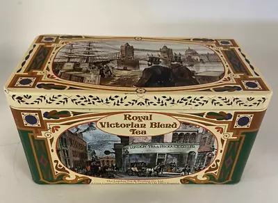 Royal Victorian Blend Tea Empty Tin Decorated On All Sides And TopEngland • $11.95