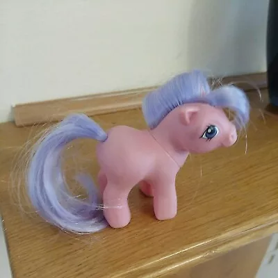 Mlp Hasbro 1984 Pink With Purple Hair No Cutie Mark Small Size 3 Inches 7 Cms.  • £15