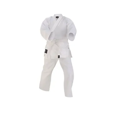 Sports Junior Kids Children Karate Uniform Suit Clothing Poly Cotton White Belt • £22.99