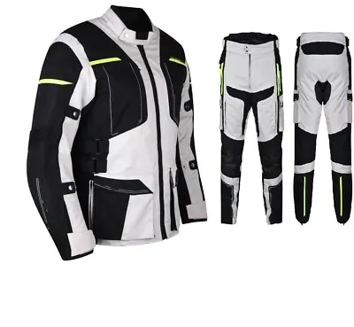 Motorcycle Jacket And Pant Motorbike Racing Armoured Waterproof Cordura Suit • $250.38