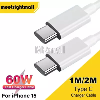 Type C To USB-C Cable Fast Charging PD 60W Data For Samsung IPhone 15 Pro Max AU • $4.95