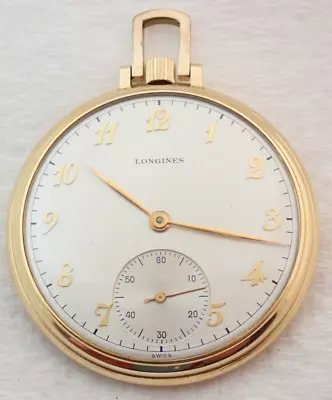 VINTAGE ART DECO 12s SWISS LONGINES 17 JEWEL 10k GOLD FILLED POCKET WATCH • $69