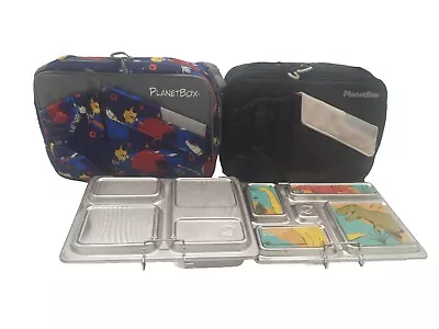 PlanetBox Stainless Steel Lunchbox Rover Launch Rockets  Dinosaurs Carrying Bag • $79.99