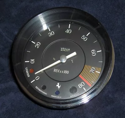 Ferrari (nos) (oem):  275 Veglia High Performance 7700 Rpm Redline Tachometer • $2200