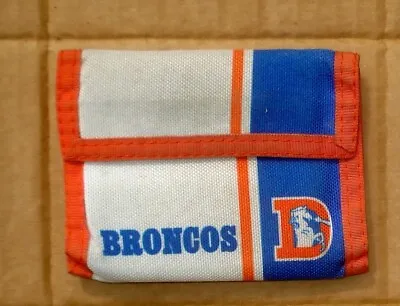 Broncos Trifold  Nylon Wallet NFL Football Vintage Rainbow Of California • $18.99