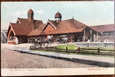 SCHENECTADY NY~1900's The Old N. Y. C. Depot  ~ Railroad STation • $10