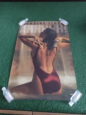 Vintage MILLER GENUINE DRAFT LIGHT Beer Poster Ahhhhh Bikini Girl 20”x30” • $12.95