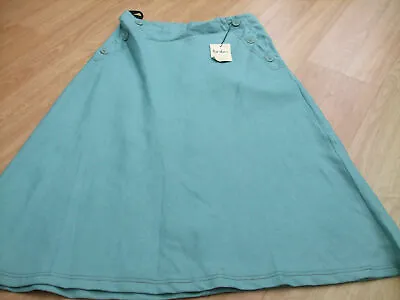 BODEN Linen Sailor Skirt Size 8 Reg Dusty Green Colour---b9---- • £14.50