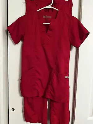Grey’s Anatomy By Barco Scrub Set Red XS Small Top Small Bottoms EUC • $8.20