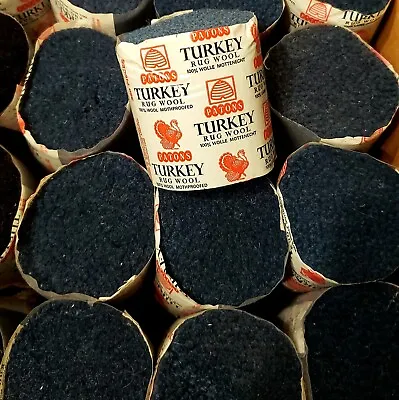 Vintage PATONS Turkey Latch Hook Pre-cut Rug Wool Mothproofed Yarn Lot  4 Rolls  • $15.90