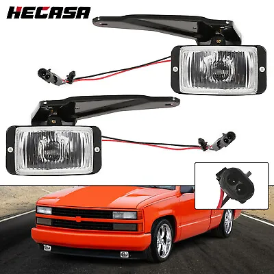 Pair Front Fog Lights Lamps For 1988-1999 2000 Chevrolet C1500 C2500 K1500 K2500 • $40.98