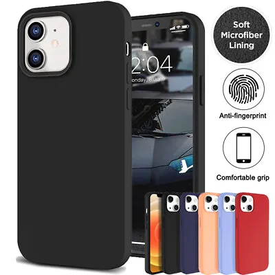 $8.99 • Buy Shockproof Liquid Silicone Case Cover For IPhone 13 12 11 Pro MAX XS XR 7 8 Plus