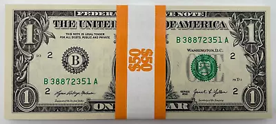 NEW Uncirculated ONE Dollar Bills Series 2021 $1 Sequential Bank Notes Lot Of 50 • $88.95