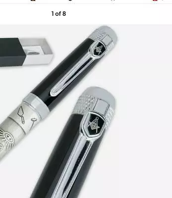 Masonic Ballpoint Pen Gift Set -Embossed Freemasons Elegant Pen Masonic Square • £18.99