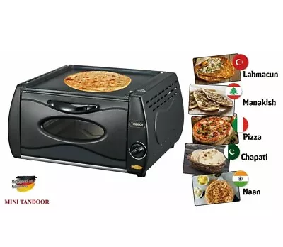 Mini Tandoor Oven Chapati Roti Lahmacun Manakish Pizza Naan Bread Maker Electric • £72.90