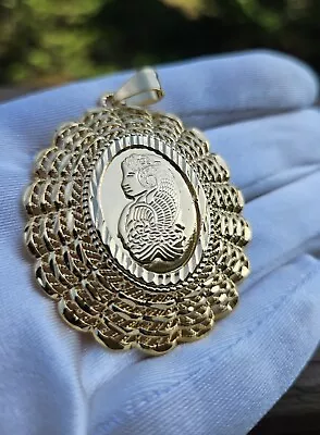 18k Gold Plated Big Cameo Pendant Arab African Kundan Gold Jewelry Victorian  • $26.99