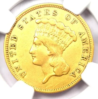 1859 Three Dollar Indian Gold Coin $3 - Certified NGC XF Detail (EF) - Rare Date • $1610.25