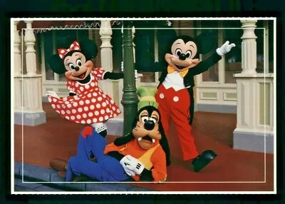Postcard Disney World Mickey Mouse And Friends Striking A Pose On Main Street.I2 • $3.99