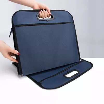 B4/A4 Canvas File Bags Conference Bag Hand Tote Briefcase Office Supply AU • $13.15