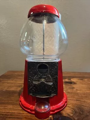 Vintage 1985 Red Carousel Bubble Gum Candy Machine Metal Glass Counter Top • $34.95