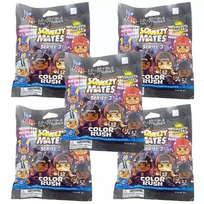 NFL Squeezymates Series 3 Color Rush Mini Figure Clips : LOT Of 5 Blind Bags • $23.97