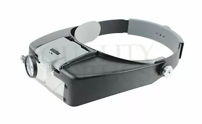 Quality Optics® USA Illuminated Adjustable Jeweler Magnifier (1.5x - 8.5x) Visor • $15.99