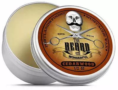£9.25 • Buy Moustache Wax 15ml Cedarwood Mens Beard Grooming Strong Hold Twists Curls Points
