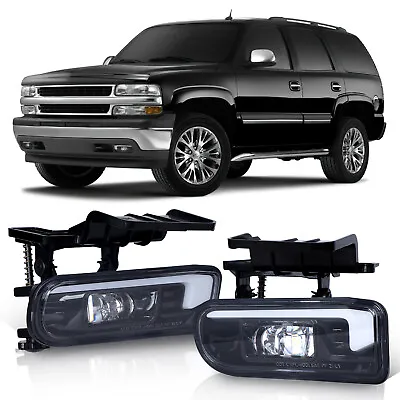 2X Black LED Fog Lights For Chevy Silverado 1999-2002/ Suburban/ Tahoe 2000-2006 • $79.99