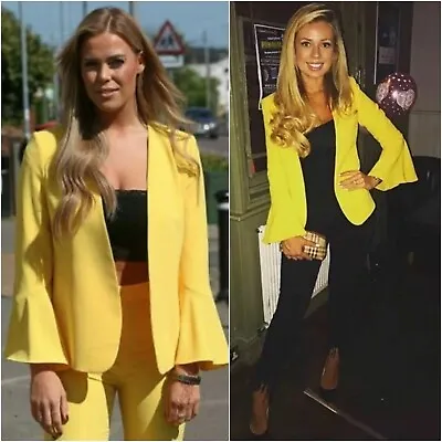 $6.09 • Buy Zara Lovely Yellow Flared Sleeves Blazer Jacket Size M UK10 - Bloggers Fave