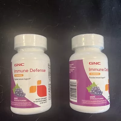 (2) GNC IMMUNE DEFENSE  Gummy 60 Ct X 2 Bottles (30 Serv) Grape • $12