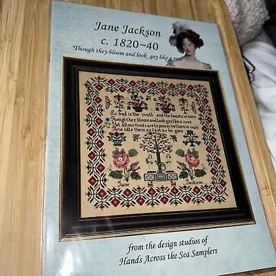 BN Hands Across The Sea Samplers Jane Jackson C. 1820-40 Cross Stitch Chart • £16.99