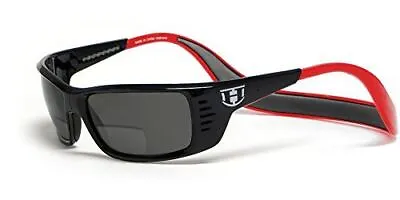 Hoven MEAL TICKET Clic Magnetic Polarized Sunglasses Black RED/Smoke Grey+2.00 • $207.35