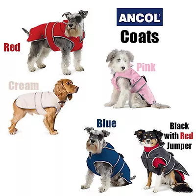 Dog Coat Ancol Padded Luxury All Weather Non Slip Raincoat All Sizes Puppy  • £11.99